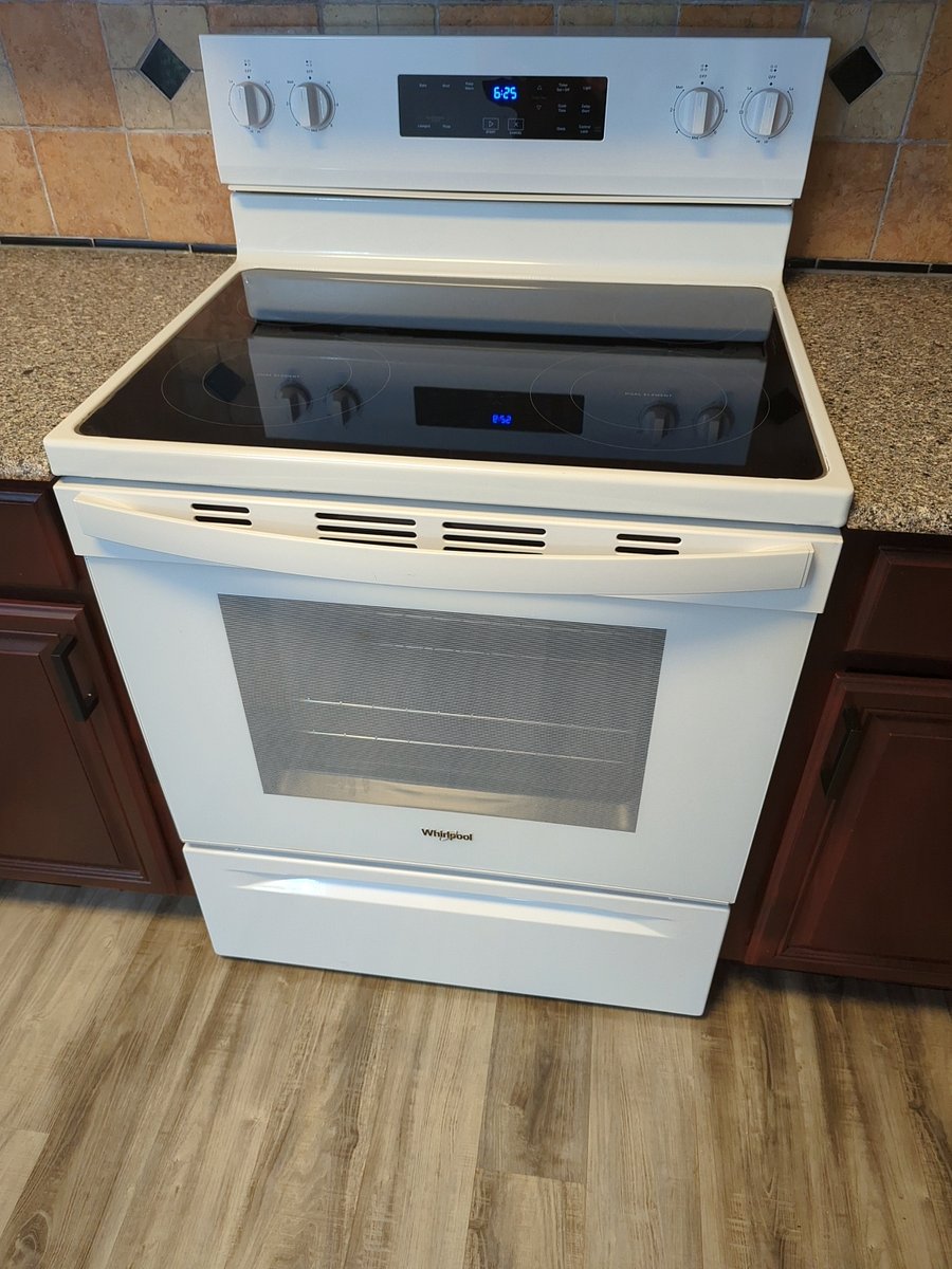 Range and oven.