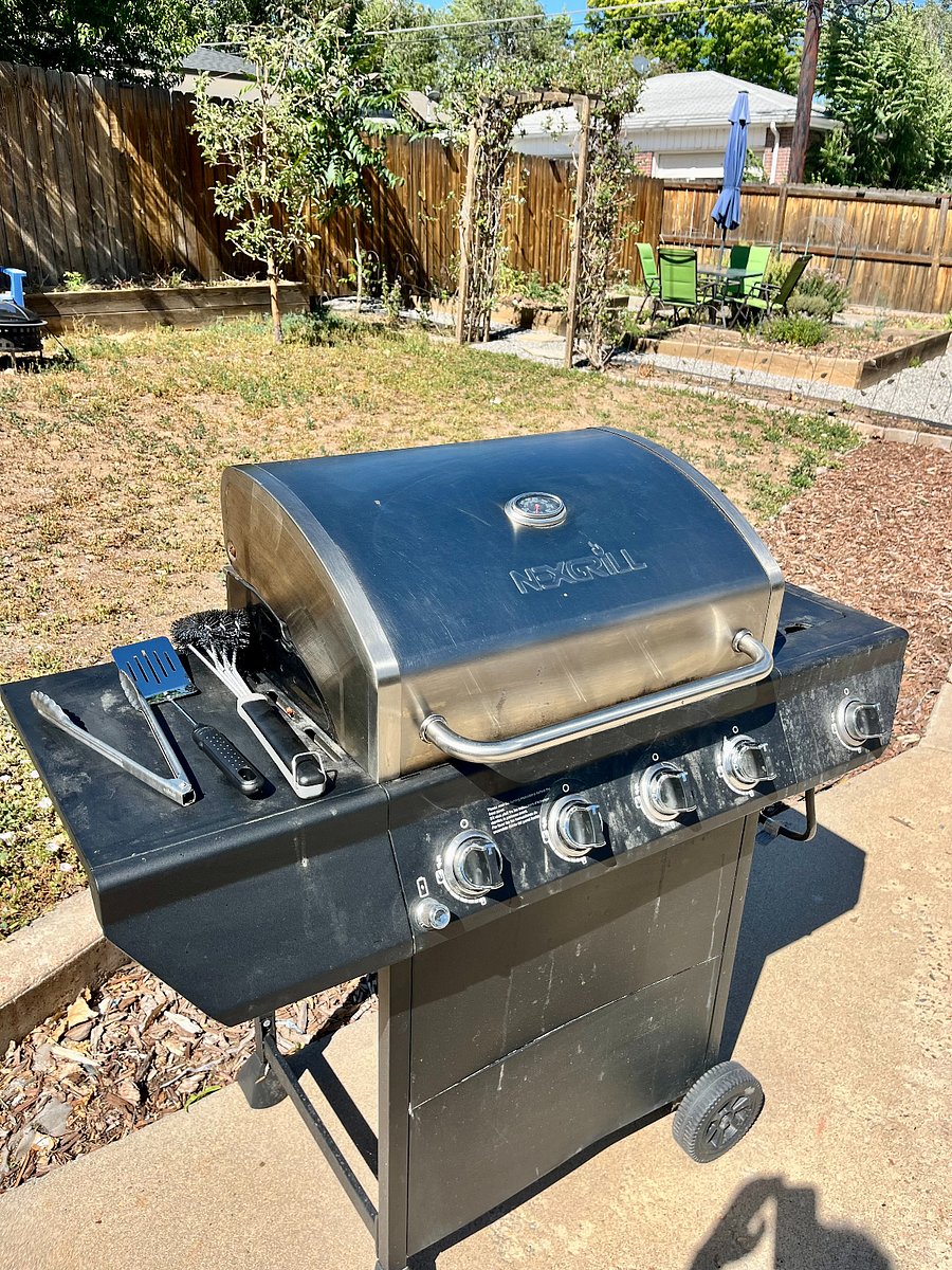 Propane grill - back yard