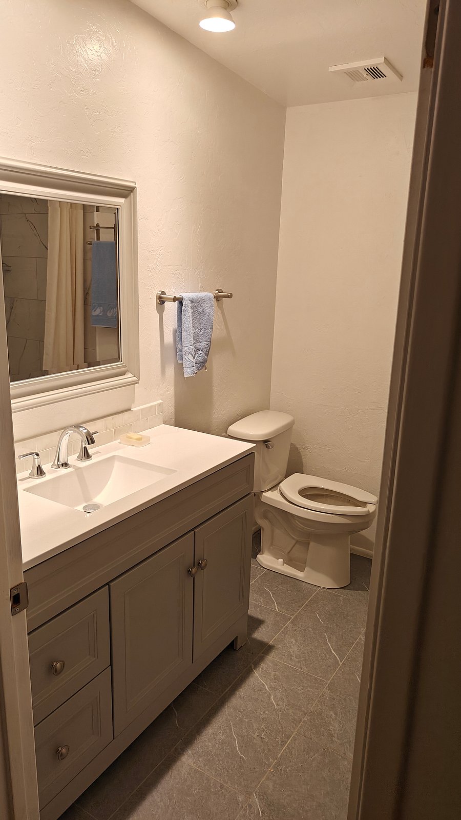 Hallway bathroom vanity