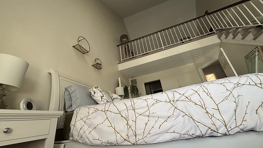 Master Bedroom with a view of the loft