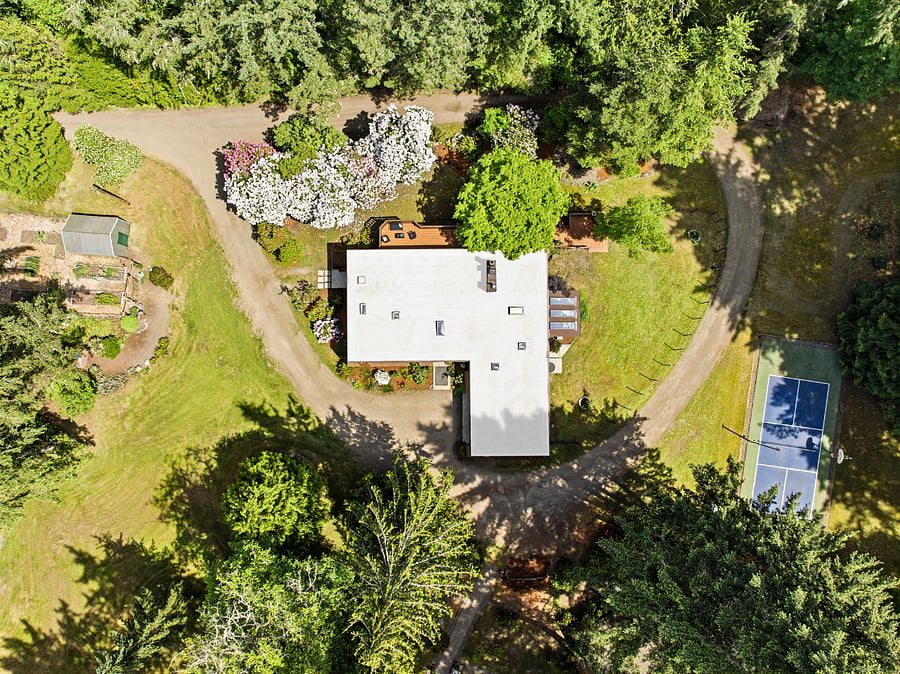 Drone image of small portion of property