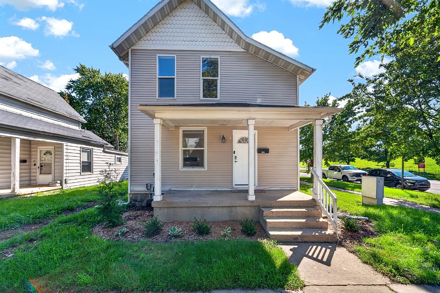 Your own front door and covered porch, free street parking right out front