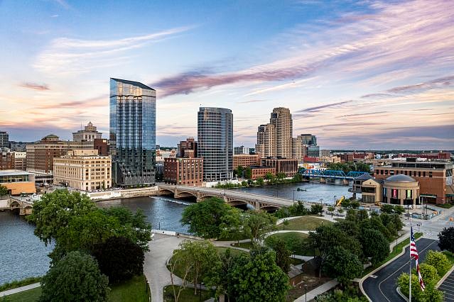 Downtown Grand Rapids and Medical Mile, a 5 minute drive away