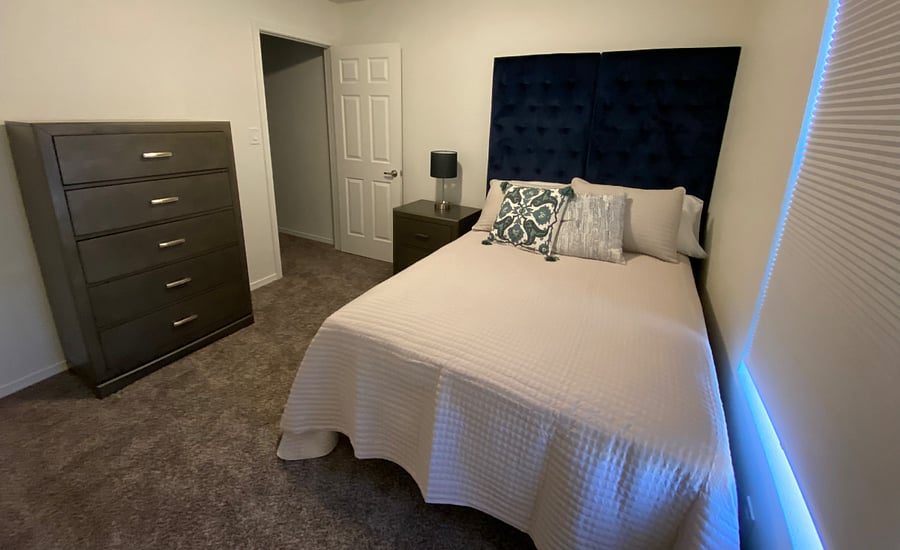 Second floor bedroom with full size bed