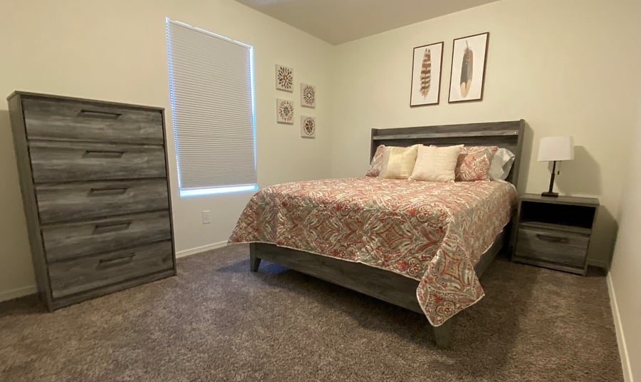 Second floor bedroom with queen bed