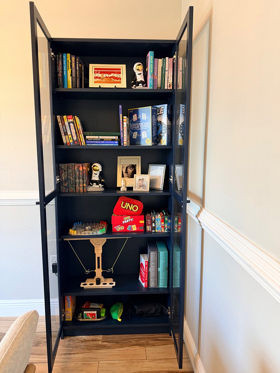 Enjoy our reading and gaming bookcase 