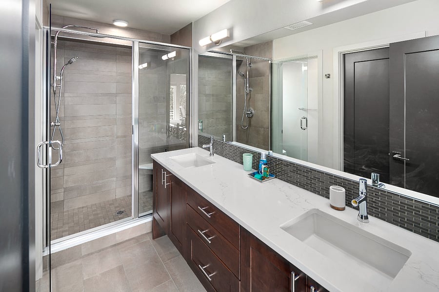 Primary bathroom with 2 sinks