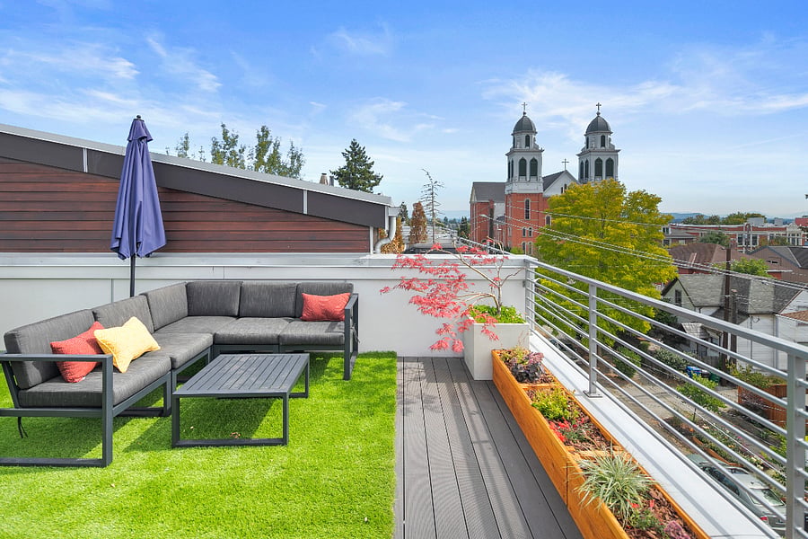 The roof deck