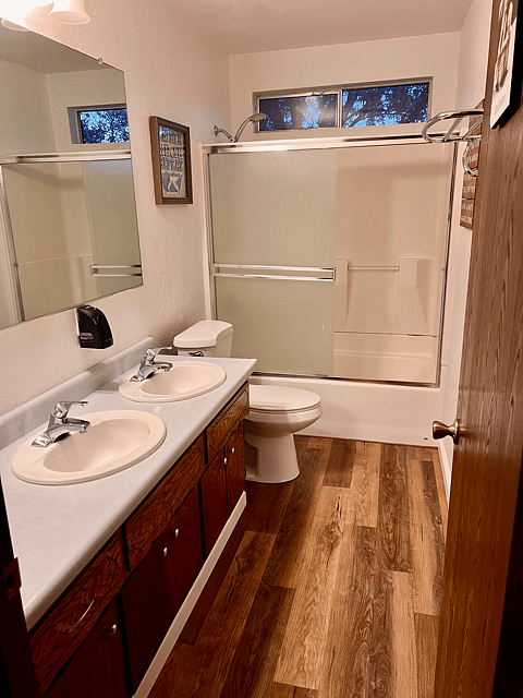 Large shared bathroom