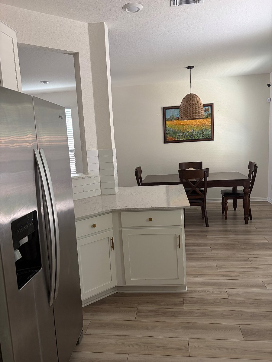 kitchen and dining room view