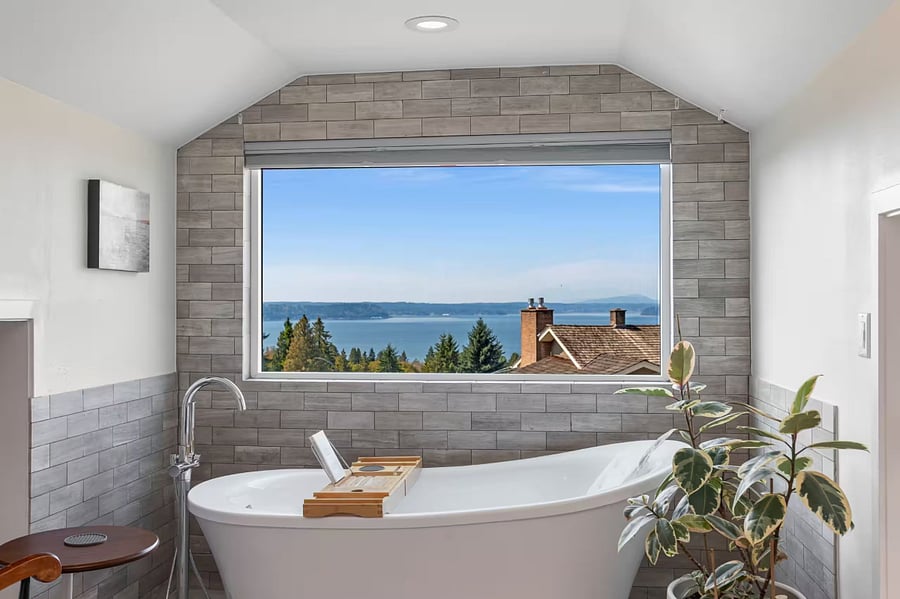 Master bath with a view.