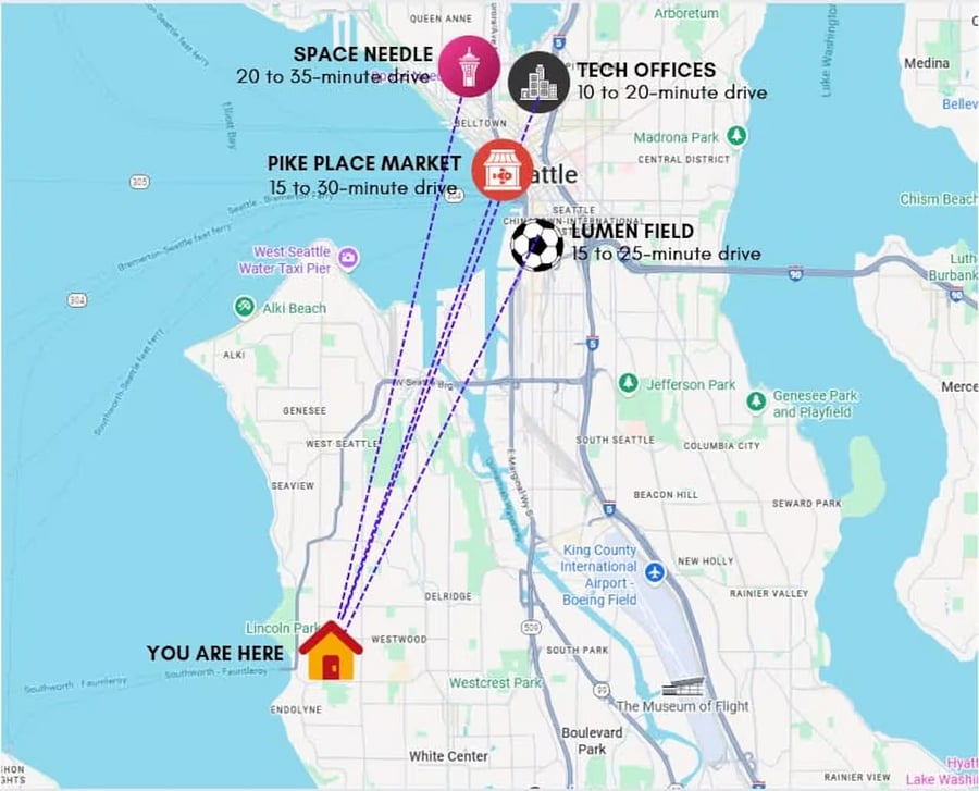 Easy commute to all the Seattle things you might want to enjoy.