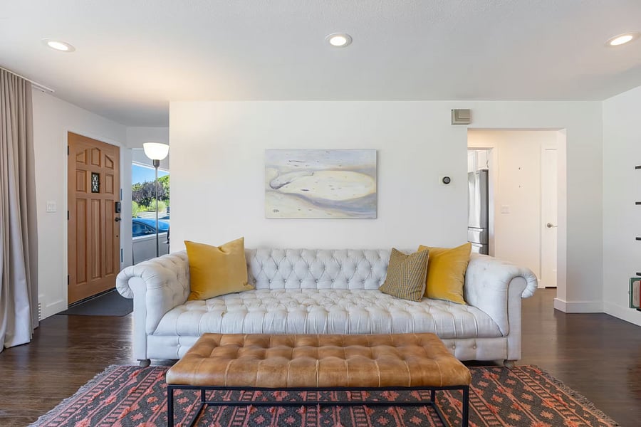 Super comfortable lounging couch perfect for hanging out or watching TV.