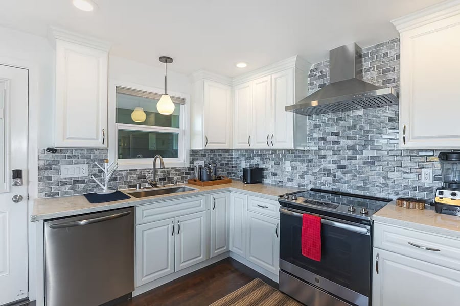 Modern, high quality appliances in the kitchen.