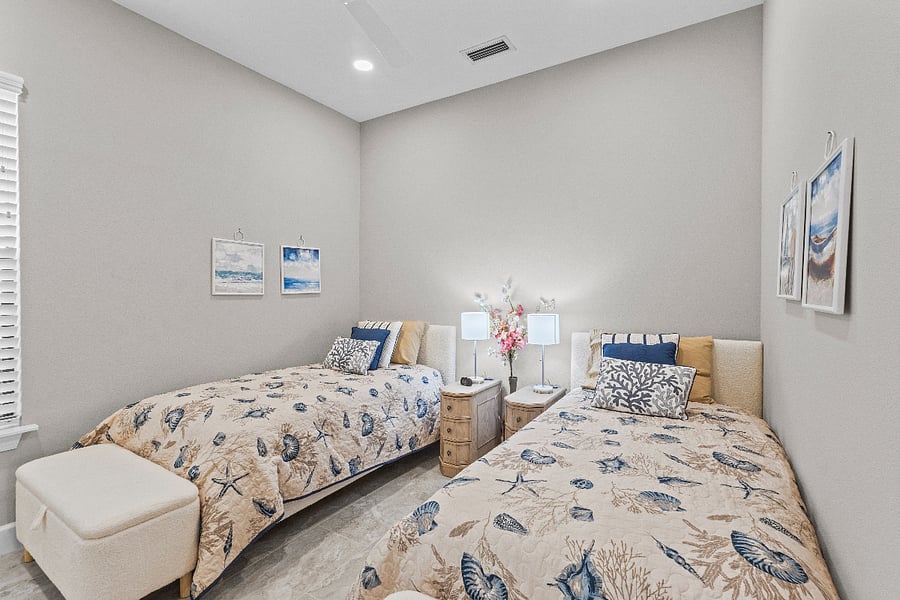 Two twin beds bedroom