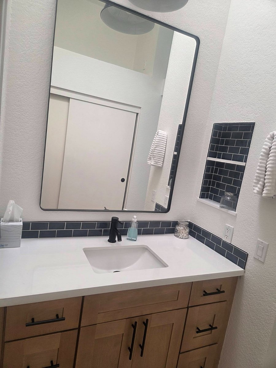 Private en suite master bath vanity