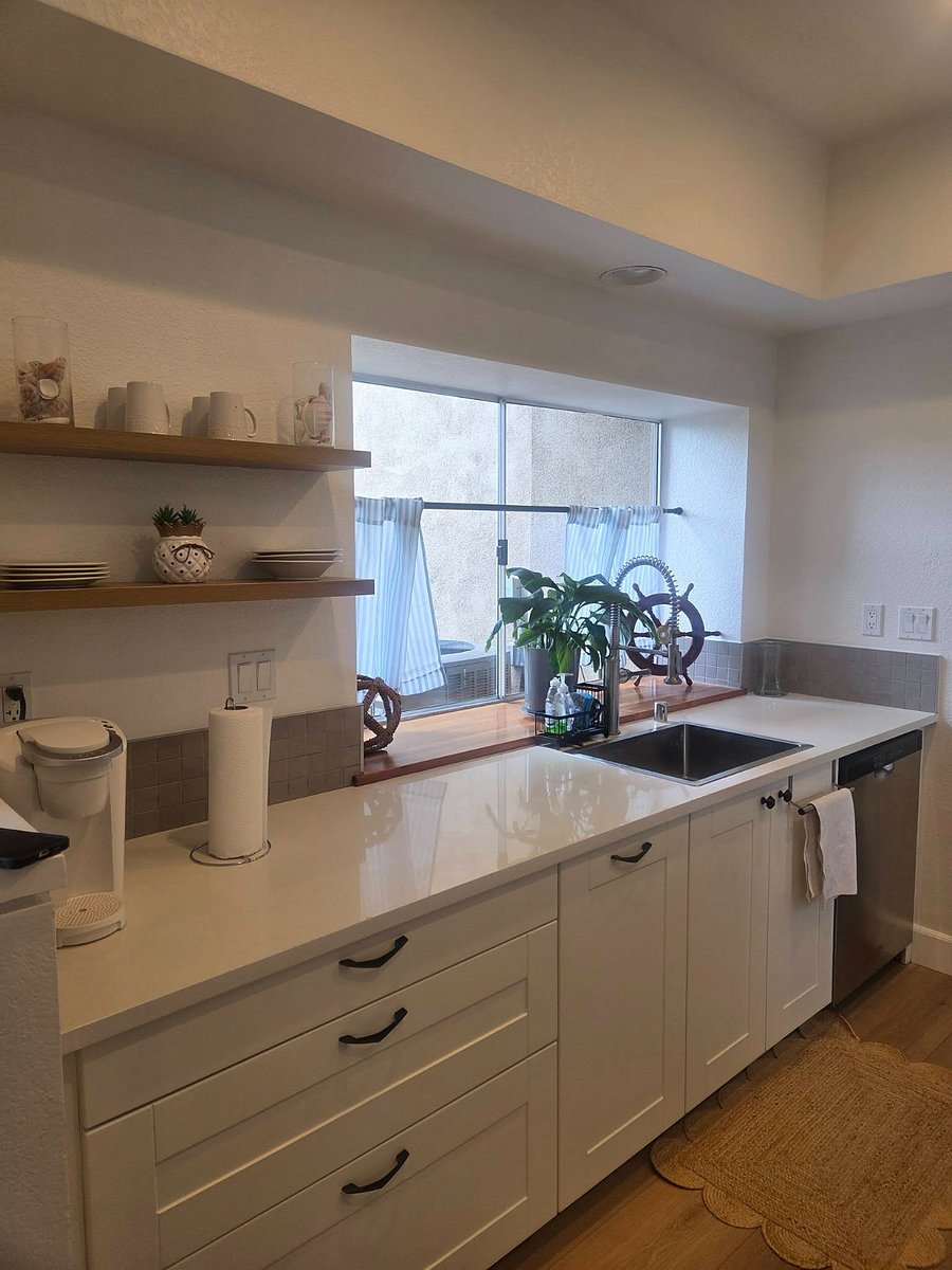 Kitchen with dish washer, Refrigerator coffee maker