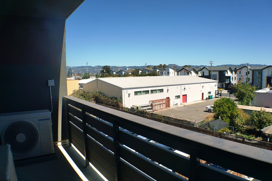 Balcony overlooking West Oakland