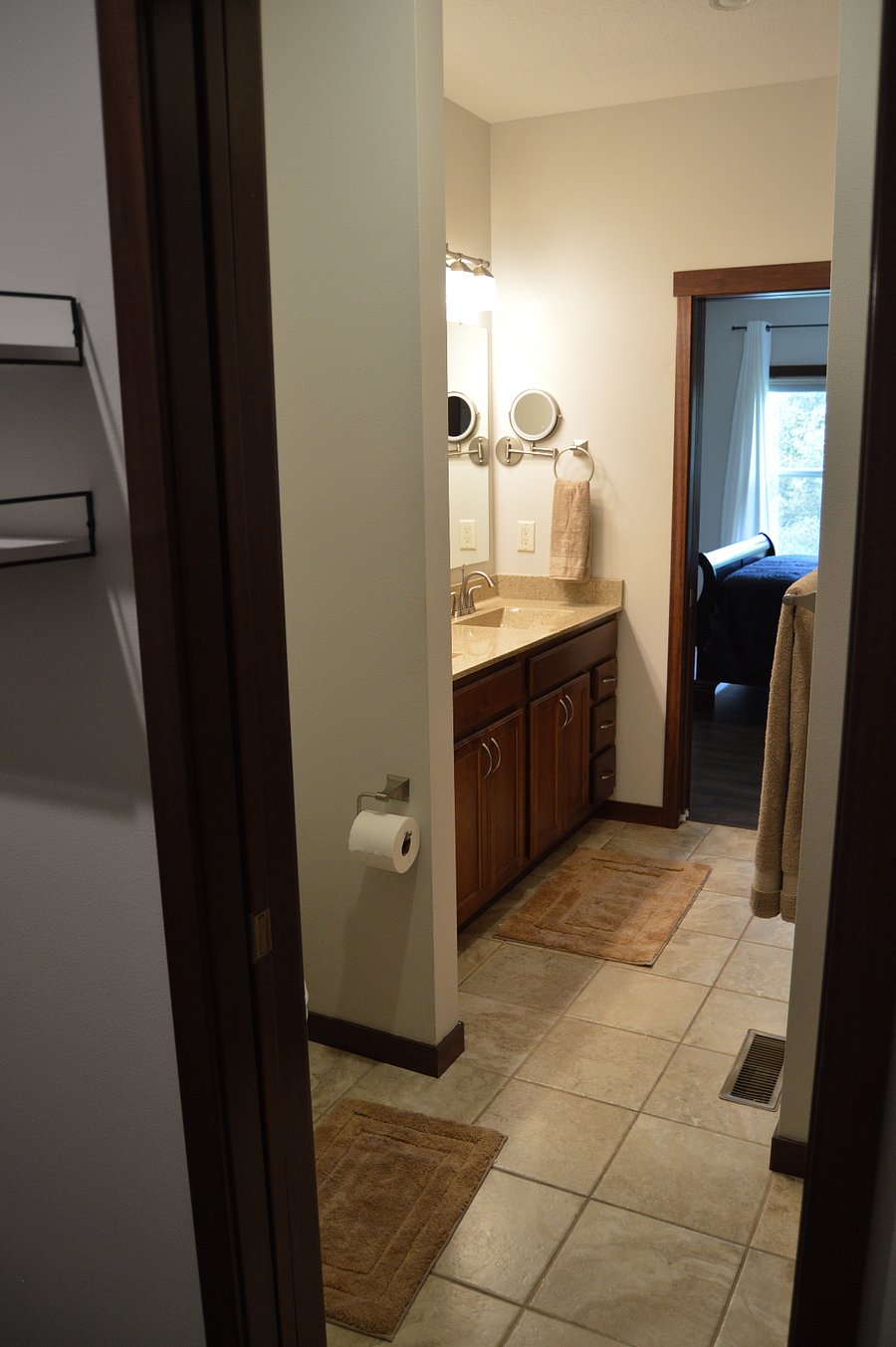 master bath from walk in closet