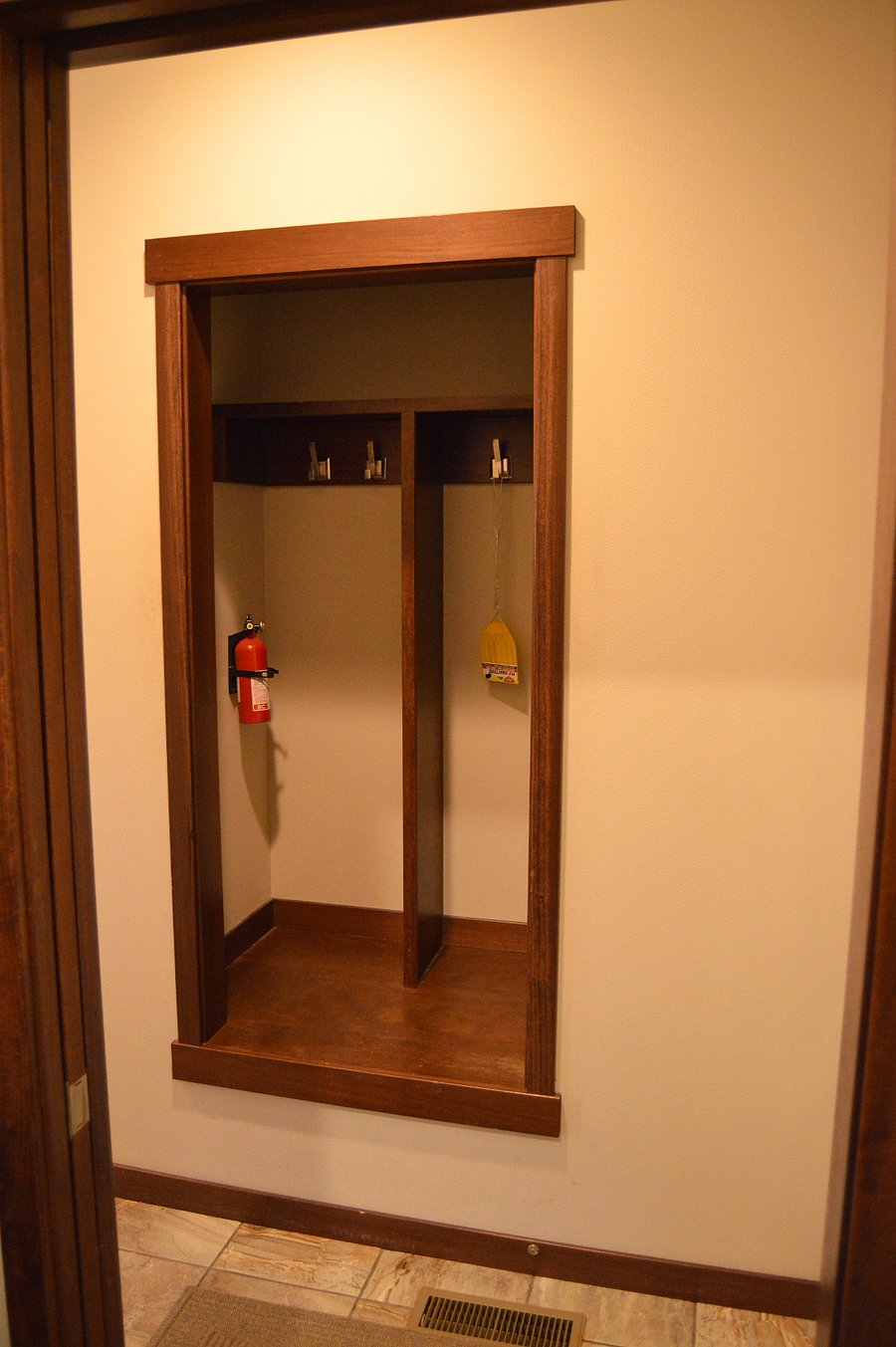 mud room space coming in from garage