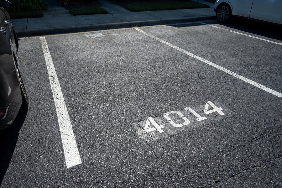 Two dedicated parking spaces right in front of the townhome