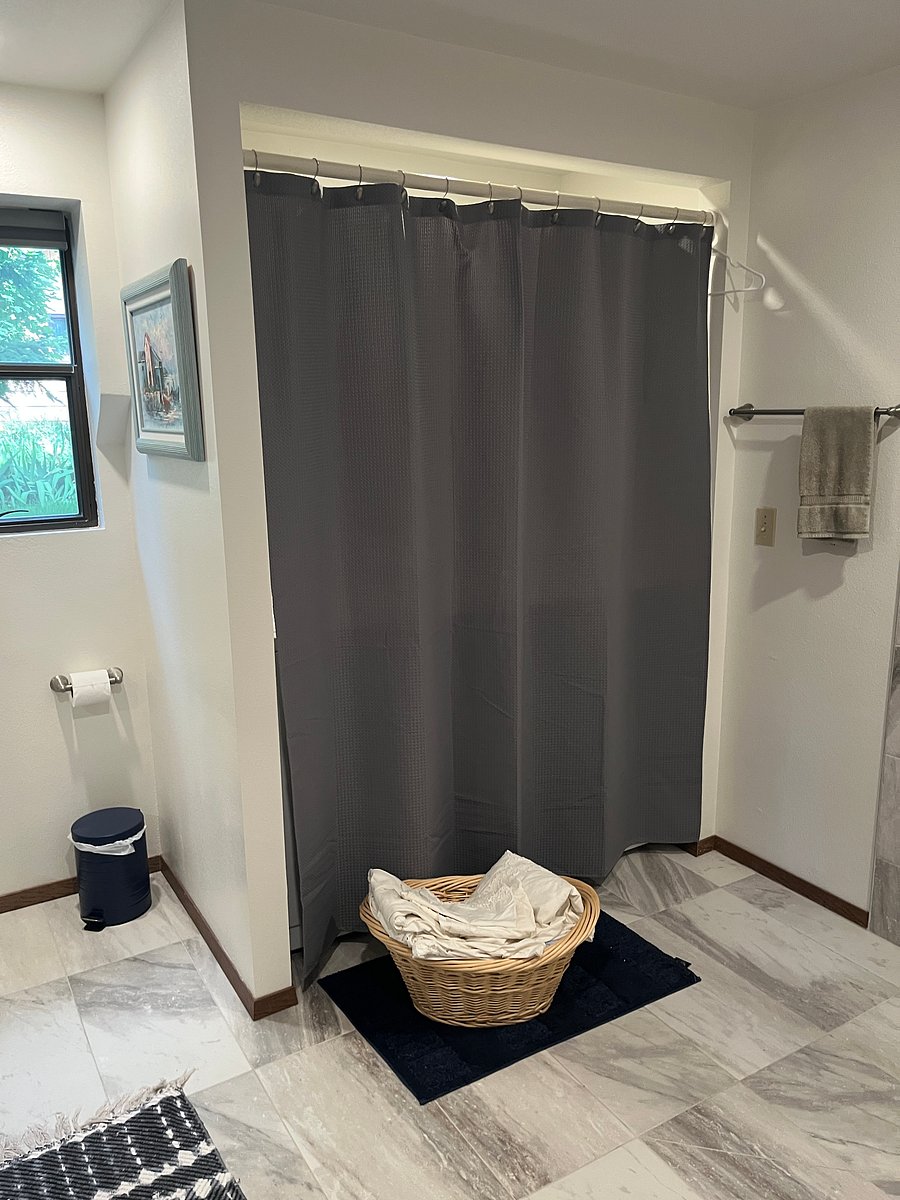 Downstairs laundry area