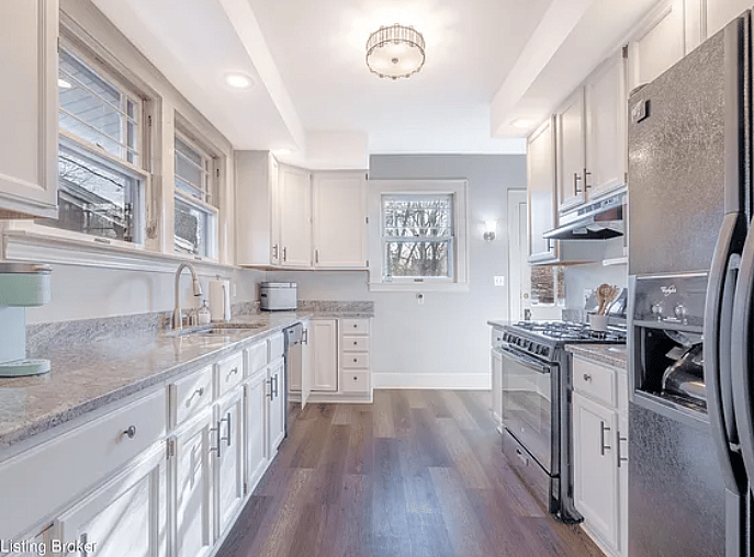 Shared Kitchen, well more stocked with kitchen gadgets than photo portrays