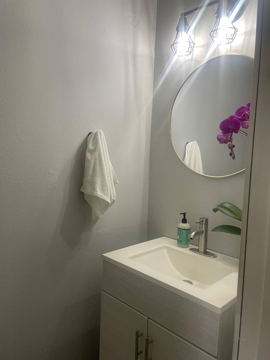 main floor powder room for guests :)
