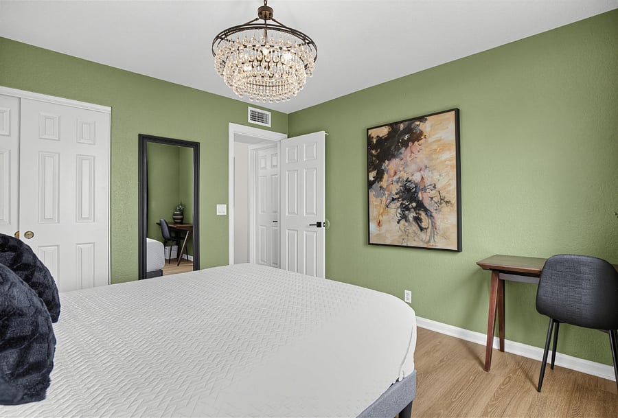 Bedroom five with queen size bed upstairs