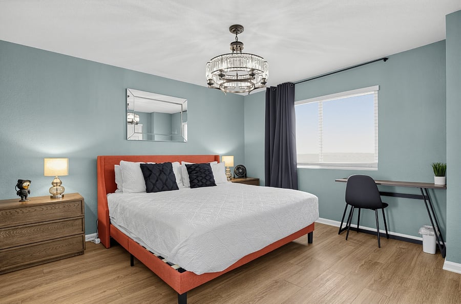 Bedroom four with king size bed upstairs