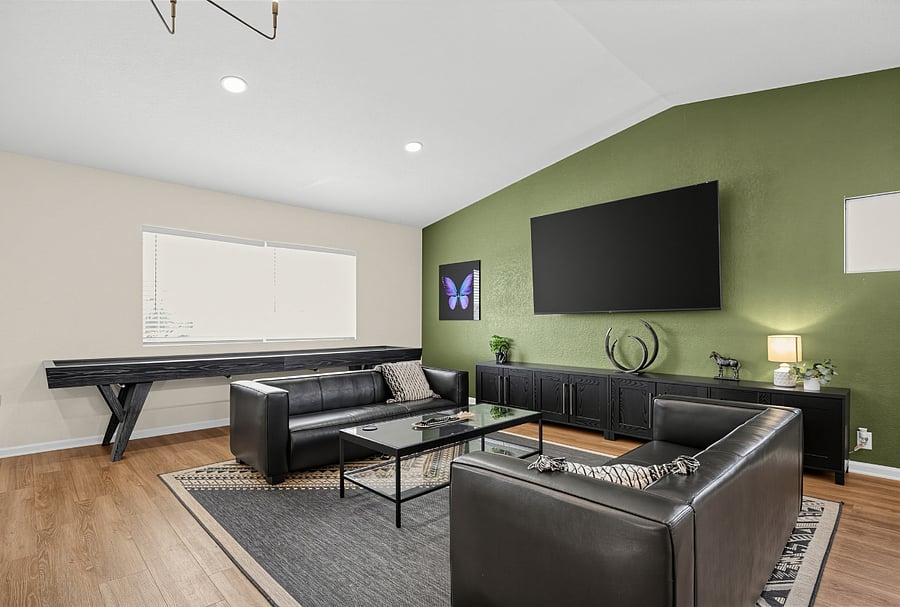 Event/game room with TV