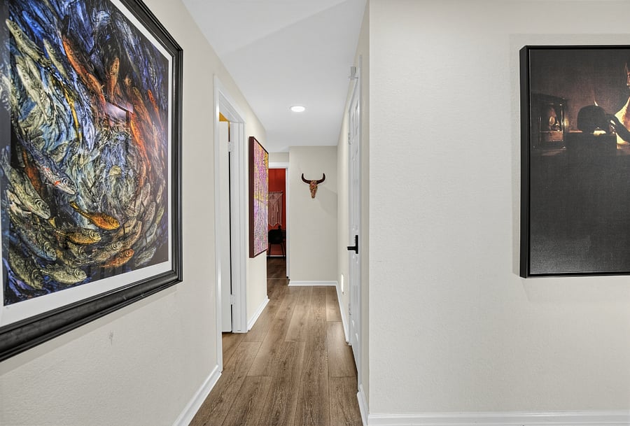 Hallway to bedroom two and three