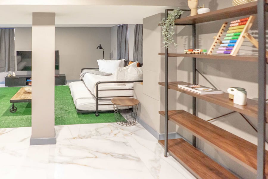 In-unit laundry includes a matching washer and dryer ready for your stay.