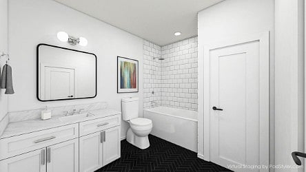 photographs are virtually Staged to bring out the elegant charm of the apartment.