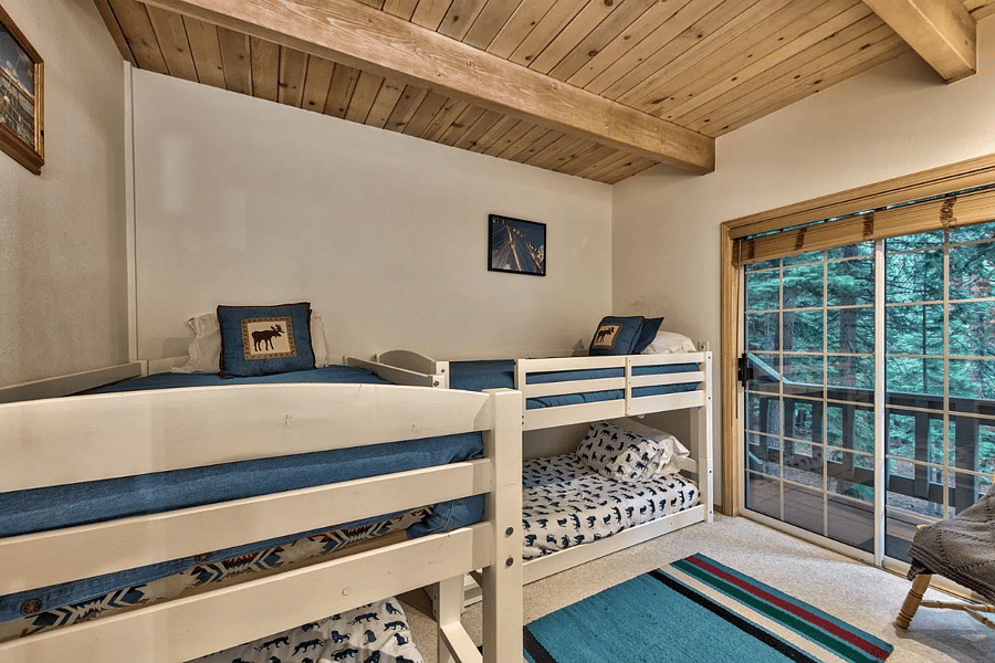 Main floor double bunk beds