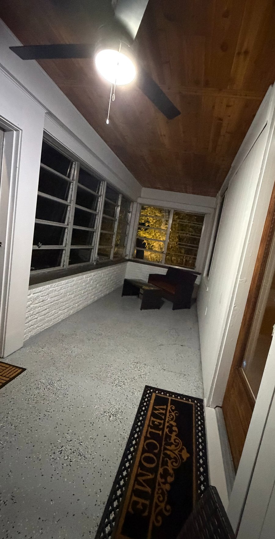 Enclosed Sitting Porch Area