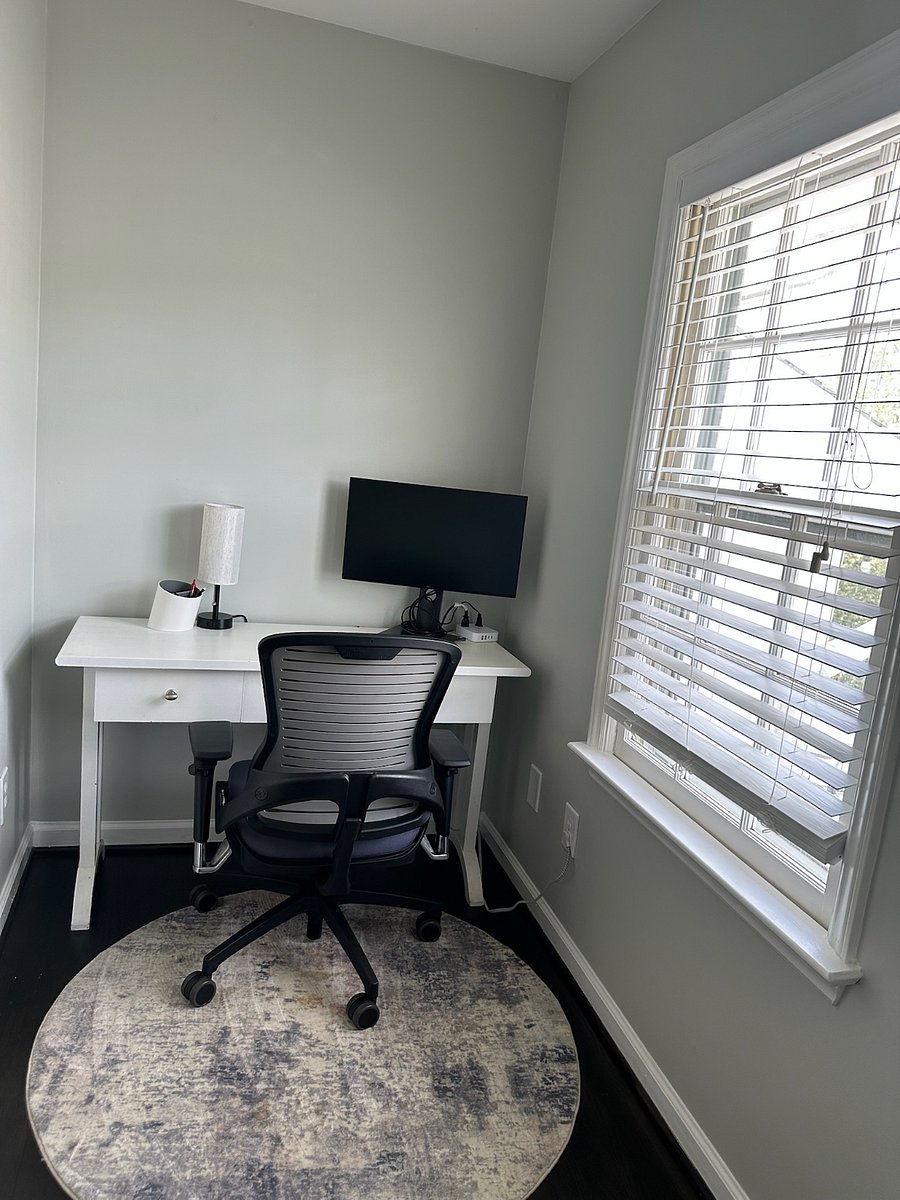 Dedicated WFH space with natural lighting
