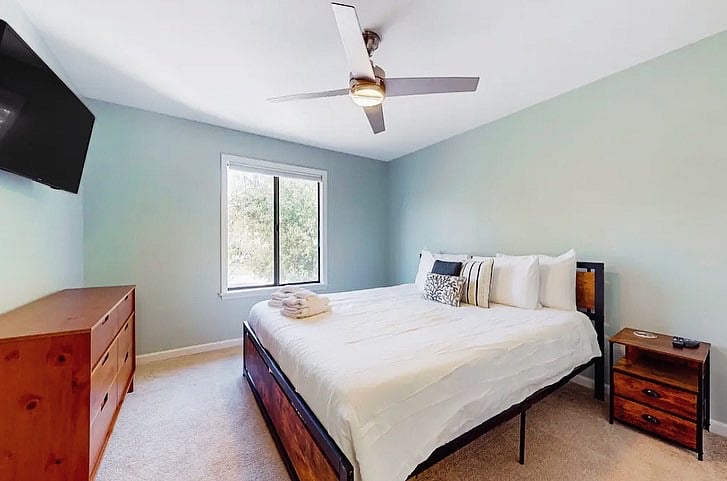 Primary bedroom with California King