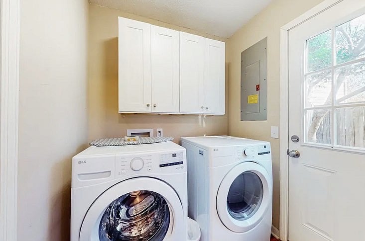 Full size washer and dryer in home