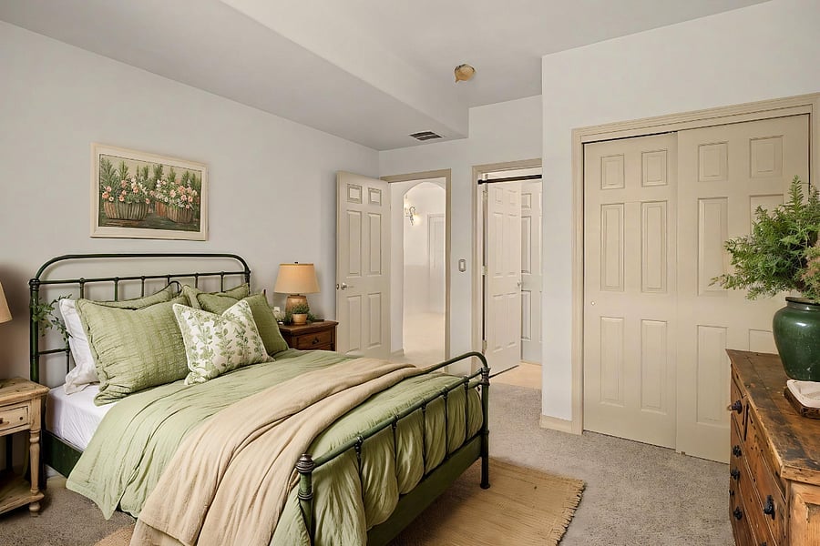 Virtually Staged Bedroom Lower Level