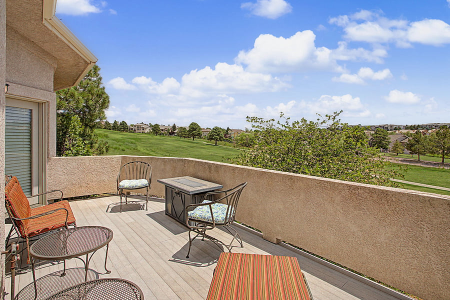Balcony Deck from Primary Suite and Kitchen Areas