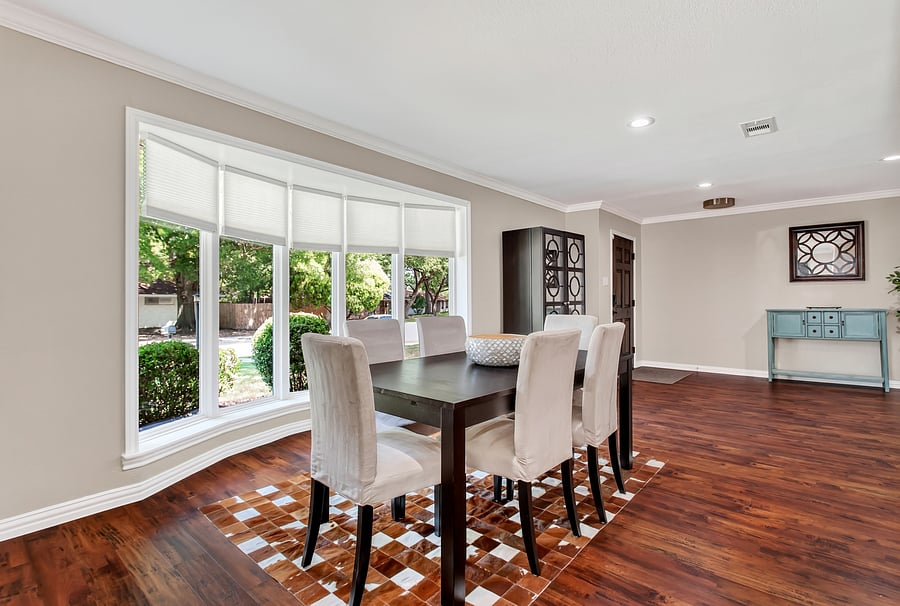 Open plan dining room.
