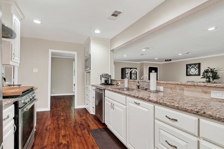 Open plan kitchen.