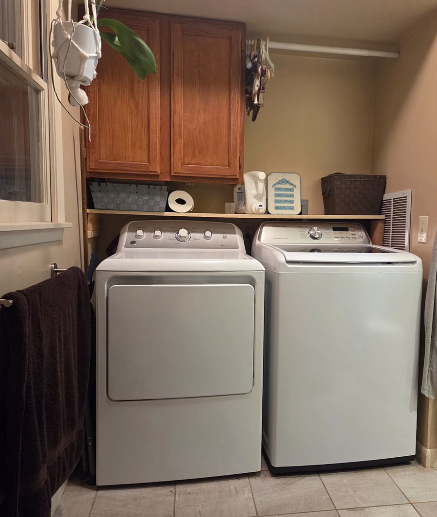 Shared laundry room area.