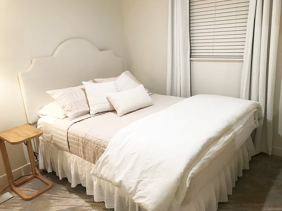 Bedroom 2: Queen bed, nightstand, dresser, closet