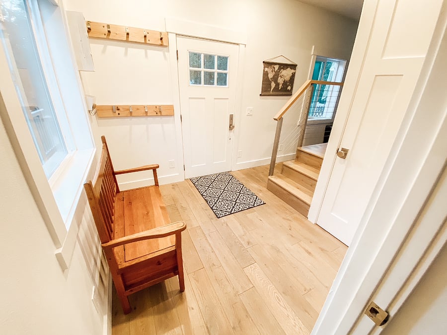 entry looking from main floor king bedroom to front door