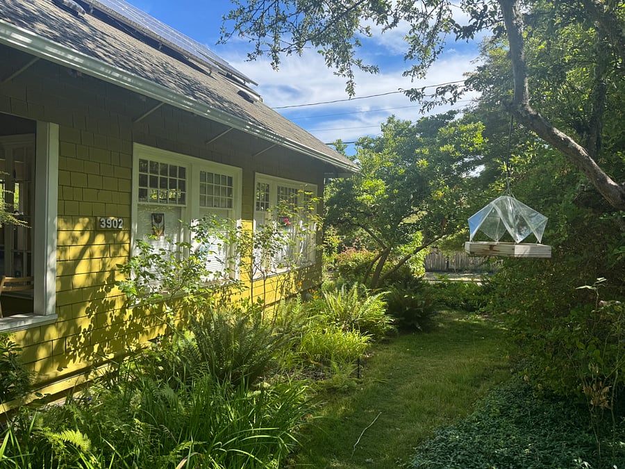 West facade and front garden