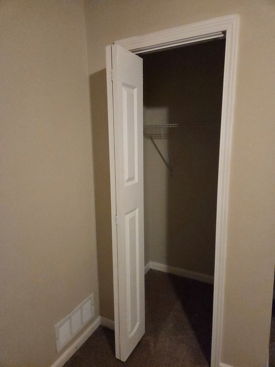 Main floor bedroom closet. 