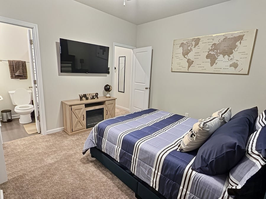 Bedroom 1: adjoining full bathroom and walk-in closet