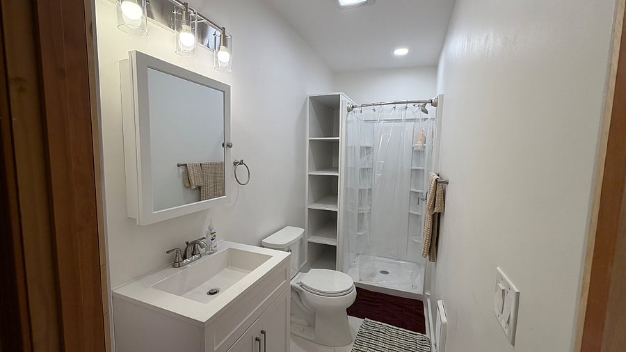 In suite private bath, newly built July of 2026